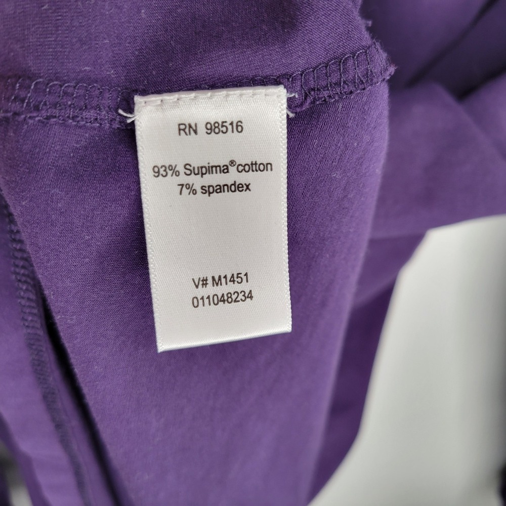 Coldwater Creek XL Dark Purple Turtleneck Top Long‎ Sleeve Supima Cotton Spandex - Picture 7 of 9